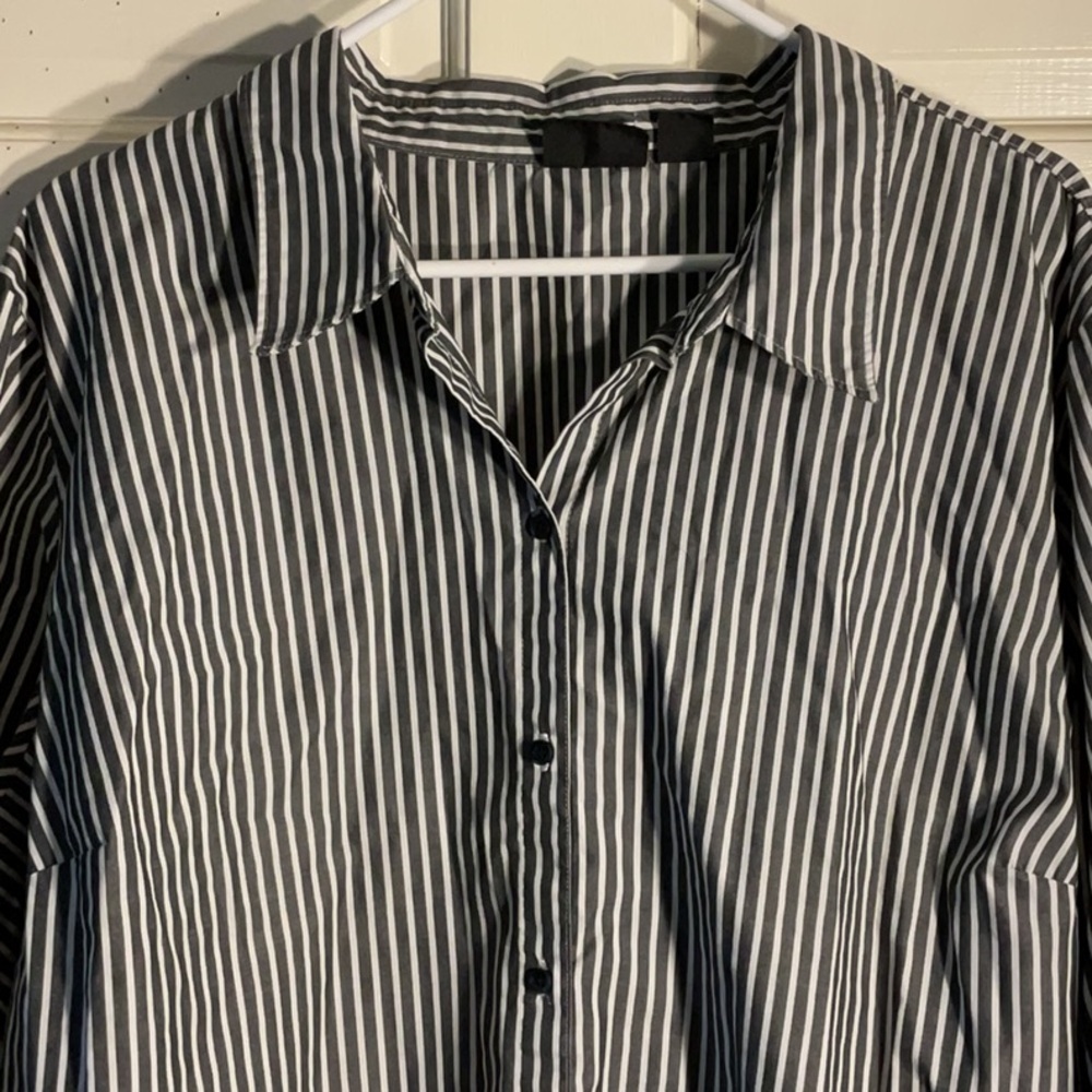 Women’s ALC Woman plus size Striped Button-Up Shirt 3X - Picture 3 of 7